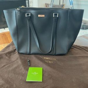 Kate Spade Black Large Newbury Lane Candene Tote